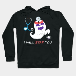 I Will Stab You Ghost Nurse Tshirt - Funny Halloween Gift Hoodie